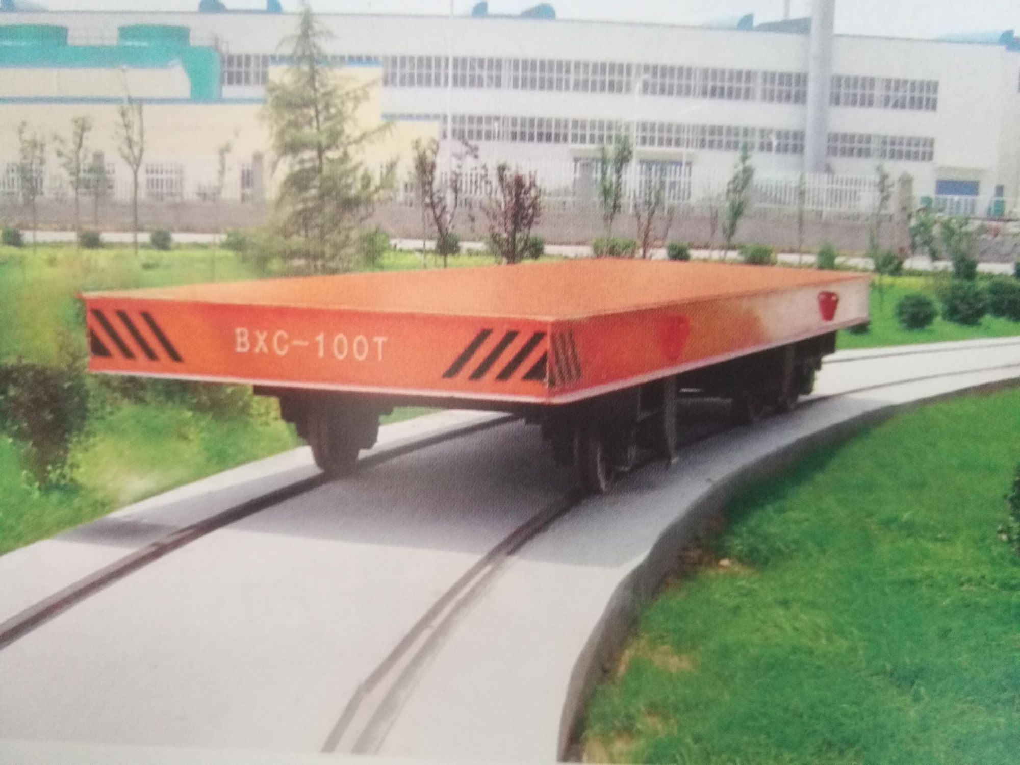rail industrial platform trolleys , plant material handling