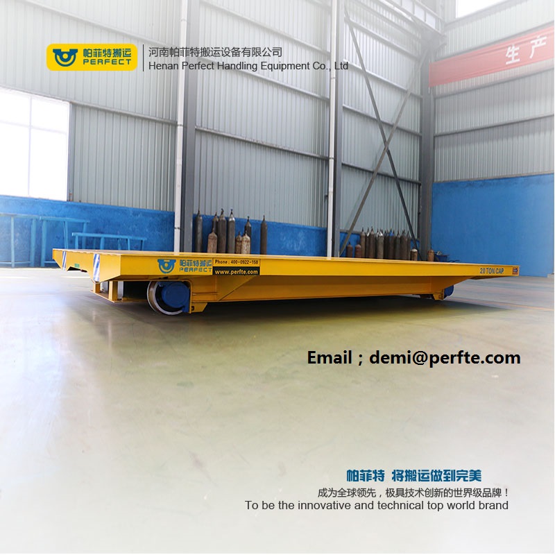 30 Ton Heavy Material Industrial Rail Motorized Transfer Carts 