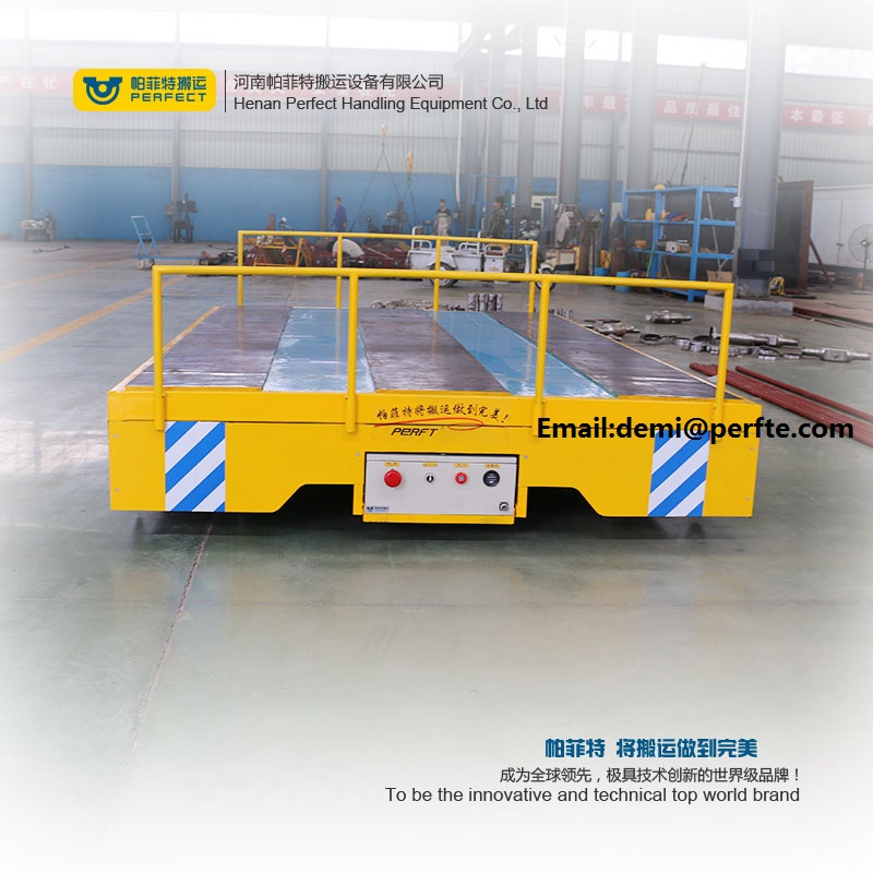  transfer rail flatbed cart material handling trolley