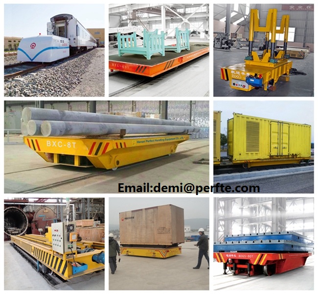 material turning transport rail electric flat transfer cart