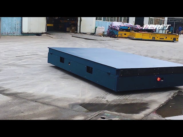 Heat resistant trackless electric flat car